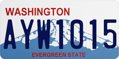 WA license plate AYW1015