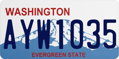 WA license plate AYW1035