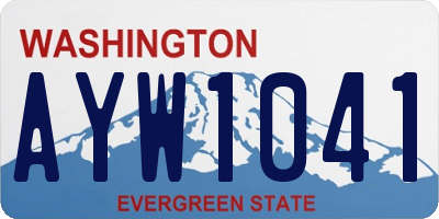 WA license plate AYW1041