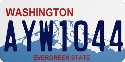 WA license plate AYW1044