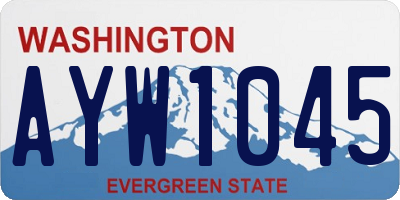 WA license plate AYW1045