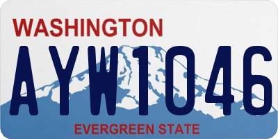 WA license plate AYW1046