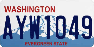 WA license plate AYW1049