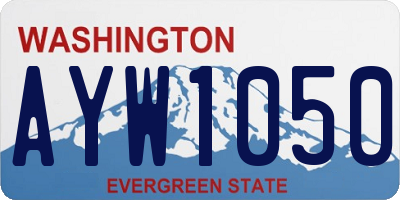 WA license plate AYW1050