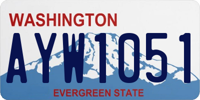 WA license plate AYW1051
