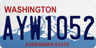 WA license plate AYW1052