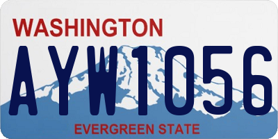 WA license plate AYW1056