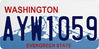 WA license plate AYW1059