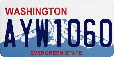 WA license plate AYW1060