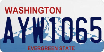 WA license plate AYW1065
