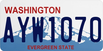 WA license plate AYW1070