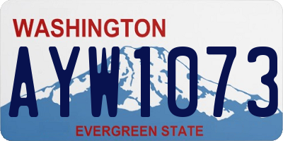 WA license plate AYW1073