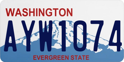 WA license plate AYW1074