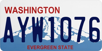 WA license plate AYW1076