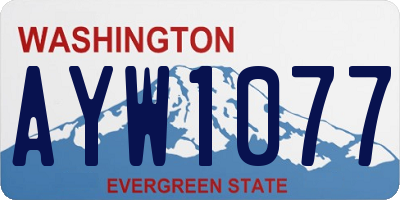 WA license plate AYW1077