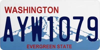 WA license plate AYW1079