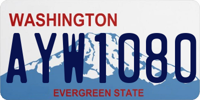 WA license plate AYW1080