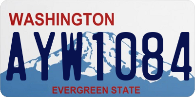 WA license plate AYW1084