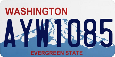 WA license plate AYW1085