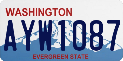 WA license plate AYW1087