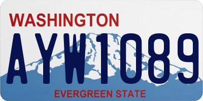 WA license plate AYW1089