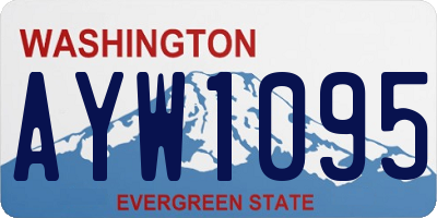 WA license plate AYW1095