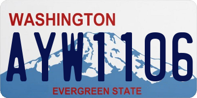 WA license plate AYW1106