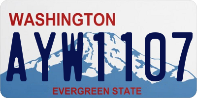 WA license plate AYW1107