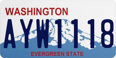 WA license plate AYW1118