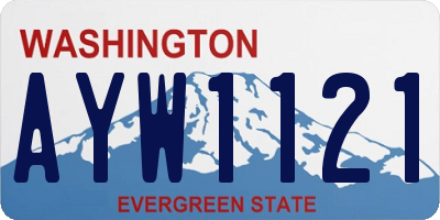 WA license plate AYW1121