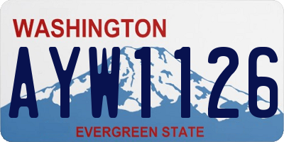 WA license plate AYW1126