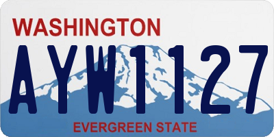 WA license plate AYW1127