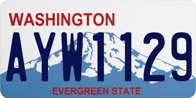 WA license plate AYW1129