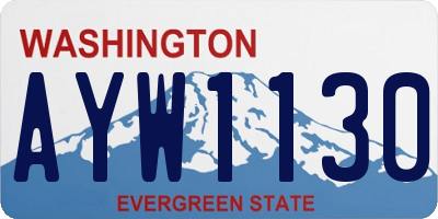 WA license plate AYW1130