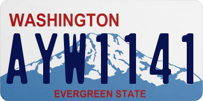 WA license plate AYW1141