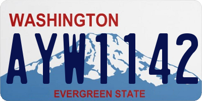 WA license plate AYW1142