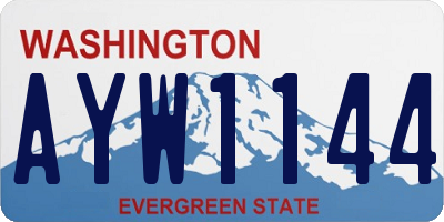 WA license plate AYW1144