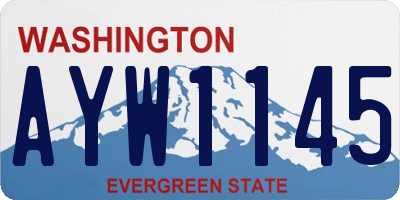 WA license plate AYW1145