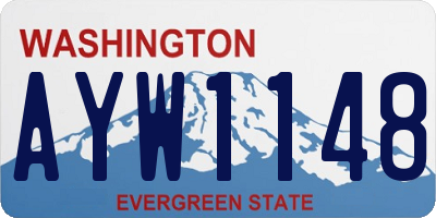 WA license plate AYW1148