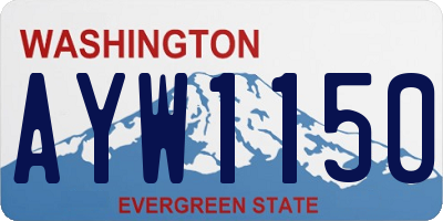 WA license plate AYW1150