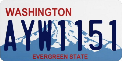 WA license plate AYW1151