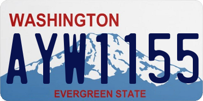 WA license plate AYW1155