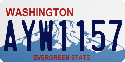 WA license plate AYW1157