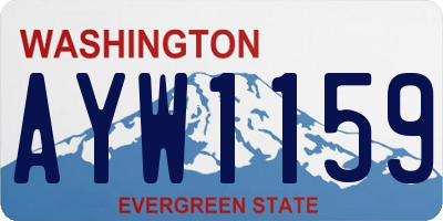 WA license plate AYW1159