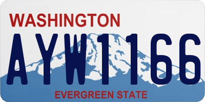 WA license plate AYW1166