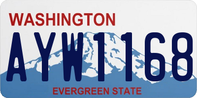 WA license plate AYW1168
