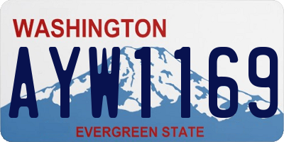 WA license plate AYW1169