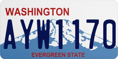 WA license plate AYW1170