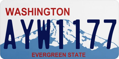 WA license plate AYW1177