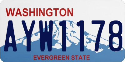 WA license plate AYW1178